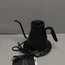 Gooseneck Electric Kettle with 1 Temperature Control for Pour Over Coffee & Tea, Quick Heating, BPA-Free Stainless Steel, Built-in Brew Timer, 1500W/0.9L (Ebony Black)