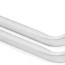 Yafa Home Fashion Durable Double Standard White Adjustable Curtain Rod Hardware Included (White, 28"48")