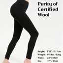 100% Merino Wool Base Layer Pants Women, Merino Wool Leggings, Thermal Wool Underwear Bottoms (Large, Black)
