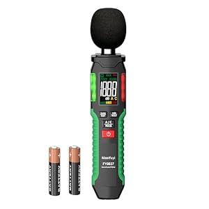 Decibel Meter,Mastfuyi Digital Sound Level Meter Portable Sound Meter 30–130 dB MAX Data Hold with LCD Display Backlight A/C Weighted for Home,Office,Factory,Noisy Neighbors,Green