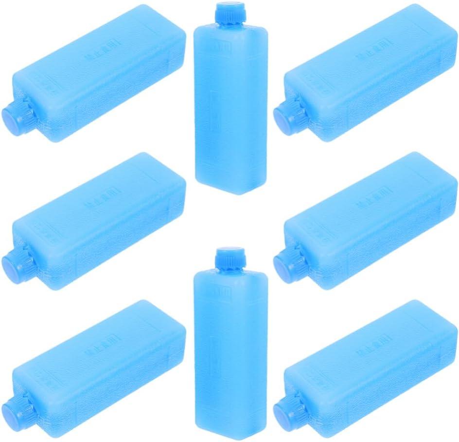 NOLITOY 8Pcs Ice Crystal Boxes Reusable Freezer Packs, Air Conditioner Ice Crystal Box for Coolers Lunch Boxes Camping Fishing