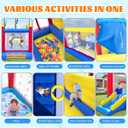 Baralir Inflatable Bounce House with Ball Pit Room for Kids 3-6, Indoor Bounce House with Slide, Blow Up Jumping Castle with Blower, Ball Pit with Sun Cover for Outdoor, Perfect for Kids Party, Small