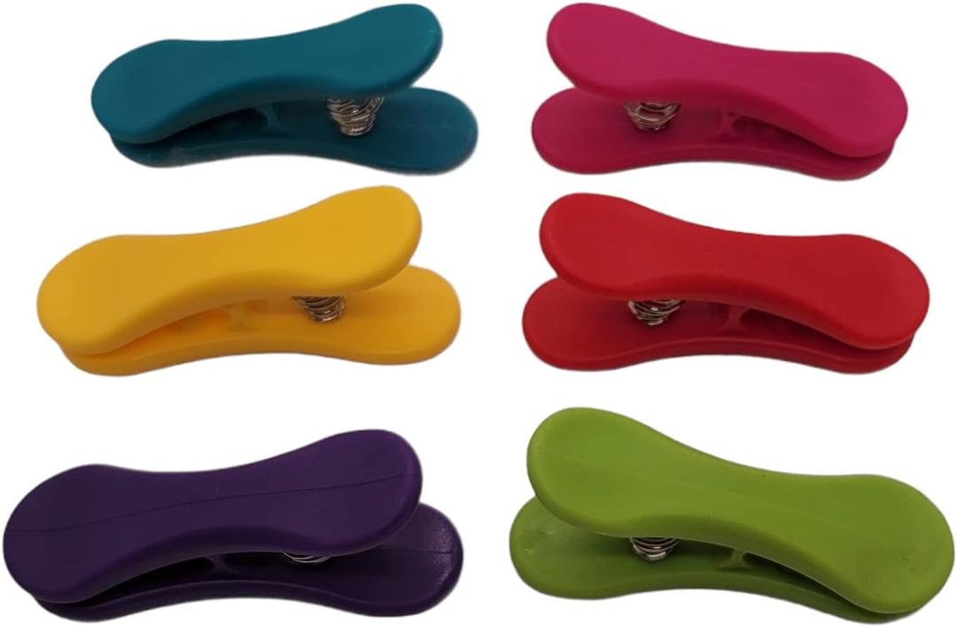 7-Piece Colorful Multi-Purpose Bag Clip Set - Great for Chips, Snack, Craft Bags and More