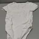 OQQ Women Bodysuits Ruched Short Sleeve Square Neck Stretch Lounge Travel Bodysuits White, M