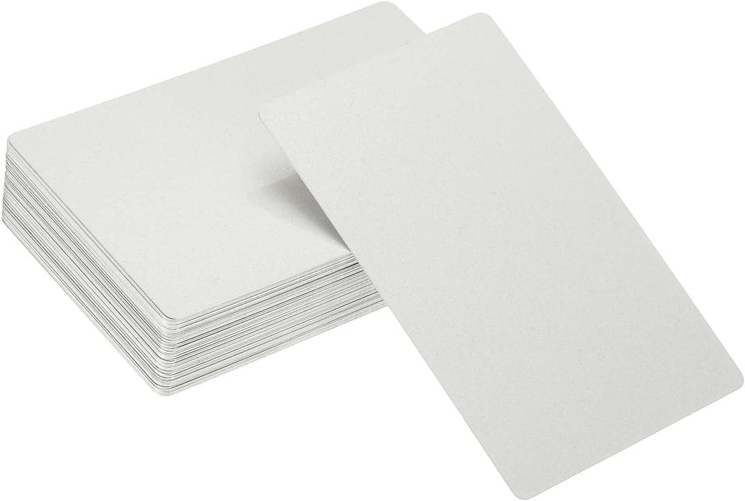 Metal Business Card Blanks Aluminum Laser Engraving Business Cards, 86 x 54 x 0.42 mm Fit for Office Name DIY Printing (30 Pack, Frosted Silver)