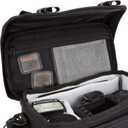 Amazon Basics Large DSLR Gadget Bag for Camera Storage with Shoulder Strap, Black with Grey Interior