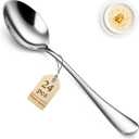 Berglander Dinner Spoons Set 24pcs, 7.36" Food Grade Stainless Steel Silverware Soup Spoon Tablespoon for Home, Kitchen or Restaurant Mirror Polished, Dishwasher Safe