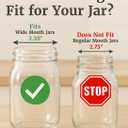 Elementi Sprouting Lids for Mason Jars (Set of 2), Wide Mouth Mason Jar Strainer Screen Lids for Sprouting Kit, 316 Stainless Steel Mesh (Grey)