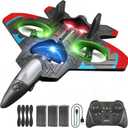 4DRC V32 Foam RC Planes with 3 Batteries, Remote Control Airplanes for Kids Adults 8-16, RC Airplane Drone Helicopter with Light, 360 Flip Fighter Jet Toys, Airplane Toy Gifts for Kids Adults