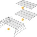 3 Tier Jerky Rack for Traeger 575 Pro 34 Pellet Grill, 21" Foldable Sliding Warming Rack for Pit Boss, Camp Chef, Green Mountain, Kamado Joe and More Smoker Grills, 830"² Cooking Expansion Accessory