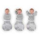 SwaddleDesigns 6-way Omni Swaddle Sack, Arms Up Swaddle for Newborn, More Options to Calm Startle Reflex, Improves Sleep, Easy Transition Baby Sleep Sack, Small, 0-3 month, Gray, Loved