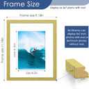 PEALSN 8x10 Picture Frame Set of 6, Display Pictures 5x7 with Mat or 8x10 Without Mat for Wall Mounting or Table Top Display, Photo Frames Collage for Wall Decor, Gold