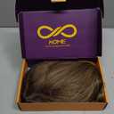 KOME Brown Highlight Human Hair Wig Blend, Brown Highlight Lace Front Wig, T Part Glueless Wigs for Women Daily Use 18IN（#TT6/1665）