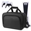 YOREPEK Carrying Case Compatible with PS5, PS5 Pro, Travel Case Suitable for Playstation 5 Discs Digital Edition, Large Capacity Storage bag for Console, Controllers, and Game Accessories, Black