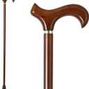 GUYUE Handmade Wooden Walking Cane for Men and Women Ergonomic Wood Cane for Seniors Better Rubber Tips - 37 Inches