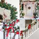 50 Pack Christmas Garland Ties Artificial Pine Needles Faux Pine Greenery Stems 12 Inch Twist Wired Tree Branches for Christmas Craft Gift Wrapping Holiday Decor