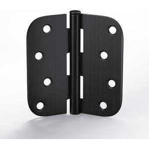 6 Pack goldenwarm 4 inch Oil Rubbed Bronze Door Hinges Exterior Door Hinges - Residential Hinges for Interior and Exterior Doors, 5/8" Radius Corners, Iron