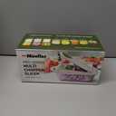 Mueller Pro-Series 10-in-1, 8 Blade Vegetable Chopper, Onion Mincer, Cutter, Dicer, Egg Slicer with Container, French Fry Cutter Potato Slicer, Home Essentials, Salad Chopper White Sand/Green