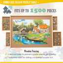 SNAIL Jumbo Wooden Jigsaw Puzzle Board Portable Puzzle Plateau with Storage Drawers for Adults, 34"x26" Large Jigsaw Puzzle Table with Smooth Fiberboard Work Surface for 1500 Pieces Puzzles