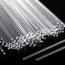 Zopeal 200 Pcs Acrylic Lollipop Sticks Clear Cake Pops Rods Cake Topper Candy Cupcake Treat Stick for Wedding Chocolate Cookie Dessert Handmade DIY Crafts Party Decor Gardening(10 x 0.12 Inches,Clear)