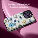 Goodon for iPhone 13 Pro Case Wallet - Flip Folio Leather Cover with Trendy Floral Design, 3 Card Slots & Kickstand Function, Stylish Protective Phone Case for Women and Girls - Eyes