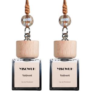 Car Air Fresheners 2-Pack Car Freshener Vent Clips, Long Lasting Hanging Freshener for Auto and Home, 2pcs Vetivert