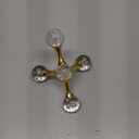 5.5 inch Sparkling Golden Crystal Ball, Modern Western Aesthetic House Decorations, Gold Home Decor for Living Room, Office, Bookshelves, Bedroom, Coffee Table, Gifts for Men, Women