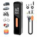 Portable Tire Inflator Air Compressor 4X Air Pump for Car Tires, 12DC Air Pump with Digital Pressure Gauge & LED Lights, 150PSI Tire Inflator for Motorcycle/Bike/Ball/Car Accessories