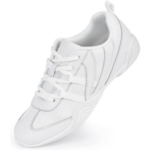 CADIDL Cheer Shoes for Women White Cheerleading Athletic Dance Shoes Girls Flats Tennis Walking Sneakers 7