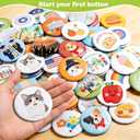 Button Maker Machine 58mm (2.25 in) Installation-Free, DIY Button Pin Maker Machine, Badge Punch Press with Free 100pcs Badge Supplies & Pictures & Circle Cutter & Magic Book
