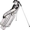 Orlimar Pitch 'N Putt Elite Synthetic Leather Sunday Golf Bag with Stand (White/Black)