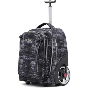 NEW TILAMI 20" Rolling Backpack for Teens Adults, Climbing Stairs Waterproof Backpack with Wheels for School Business Trave Camping with Laptop Compartment, Fit 17 Inch Laptop, Grey Mosaic