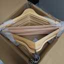 Wooden Hangers - 30 Pack - Clothes Hanger for Daily Used,Smooth Finish Wood Hanger with Precisely Cut Notches,Coat Hangers, Heavy Duty Hanger for Shirt Suit Dress (Natural)