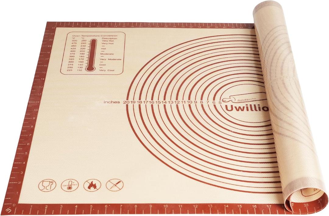 Silicone Pastry Mat 36 x 24 Inch Extra Large Baking Mat with Measurement for Counter Dough, Rolling, Fondant, Pie Crust