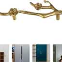 Brass Cabinet Handles Flower Branch Shaped Dresser Knob Twig Branch Cabinet Drawer Knobs Decorative Pulls for Cabinet Dresser Closet Cupboard Wardrobe (Copper)