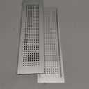 PATIKIL 12 x 3 Inch Door Air Vent Cover, 2 Pcs Aluminum Grille Ventilation Cover Louvered Diamond Hole with Mounting Screws for Cabinet Wardrobe Door, Silver