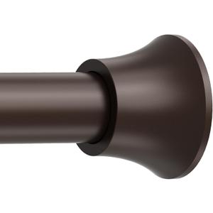 Bronze Shower Curtain Rod, Shower Tension Rod Adjustable 30 To 76 Inch,Shower Curtain Rods Spring Tension For Bathroom No Drilling No Rust (Brown)