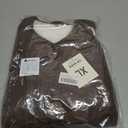 Women's Fall Quilted Puffer Vest Sleeveless Winter Reversible Sherpa Fleece Jacket Outwear with Pockets (Brown, XL)