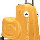 Kids Ride-on Luggage with Spinner Wheels Suitcase, Kid's Ride-On Suitcase Help Your Child Relax, Carry On Trolley Luggage with Password Lock (Orange, 22 inches)