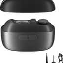 Electric Nail Clipper Fingernail Trimmer: 3-in-1 Automatic Nail Polisher with LED Light, Clip Storage, 2-Speed, Rechargeable Smart Nails Cutter Easy to Use for Seniors, Baby, Adult, Kids, Black