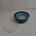 COOK WITH COLOR Plastic Mixing Bowls with Lids - 12 Piece Nesting Bowls Set includes 6 Prep Bowls and 6 Lids, Microwave Safe (Blue Ombre)