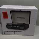 Vinyl Record Player 3-Speed Bluetooth Portable Suitcase Belt-Driven Record Player with 2 Built-in Stereo Speakers Vinyl Vintage Turntable Phonograph Records Player with RCA Line Out, AUX Out (Black)