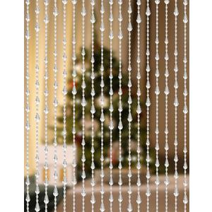 Crystal Beaded Curtain for Doorway, Wave Pattern 45 Strands Clear, 35.5"W x 79"L