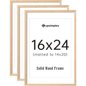 16x24 Picture Frame Solid Wooden, Nursery Wall Frames Set of 3