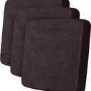 Leather Look Couch Cushion Covers Sofa Seat Slipcovers Sets Couches Furniture Protector for Sectional Armchair Loveseat Pets Kids Stretch Spandex Fabric (3 Cushion Sofa, Chocolate)