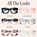 CCVOO 2.0 Style Reading Glasses for Women, Stylish Eyeglasses, Blue Light Readers, (A1 Mix)