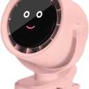 USB Clip on Fan Portable Small Fan 5 Speed Strong Airflow Quiet Desk Fan (Pink)