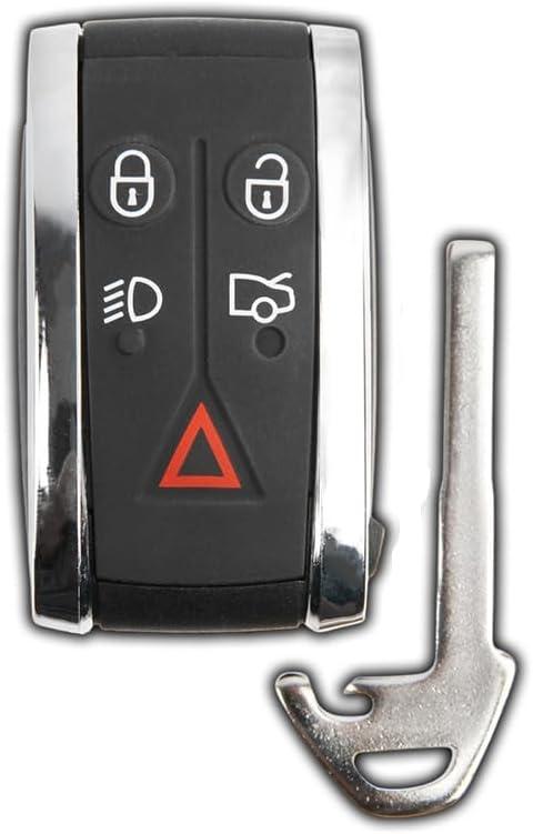 Keyless Entry Smart Remote Key Fob Replacement for Jaguar XF XFR XJ8 XK XK8 XKR 2007 2008 2009 2010 2011 2012 2013 2014 2015 FCC ID: KR55WK49244 KR55WK45694 315Mhz PCF7953 Chip