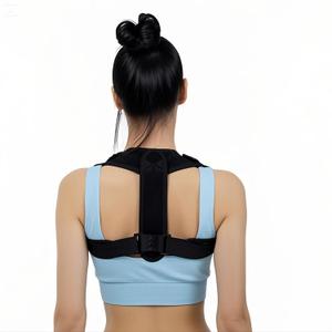 HLOES 2 PCS Posture Corrector for Women and Men, Adjustable Upper Back Brace, Breathable Back Support straightener, Providing Pain Relief from Lumbar, Neck, Shoulder, and Clavicle, Black