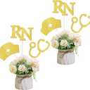 Glitter Nurse Graduation Centerpiece Sticks 12pcs Medical Nursing Graduation Party Centerpiece for Table Congrats RN Table Decorations for Congrats Grad Nurse Party Supplies